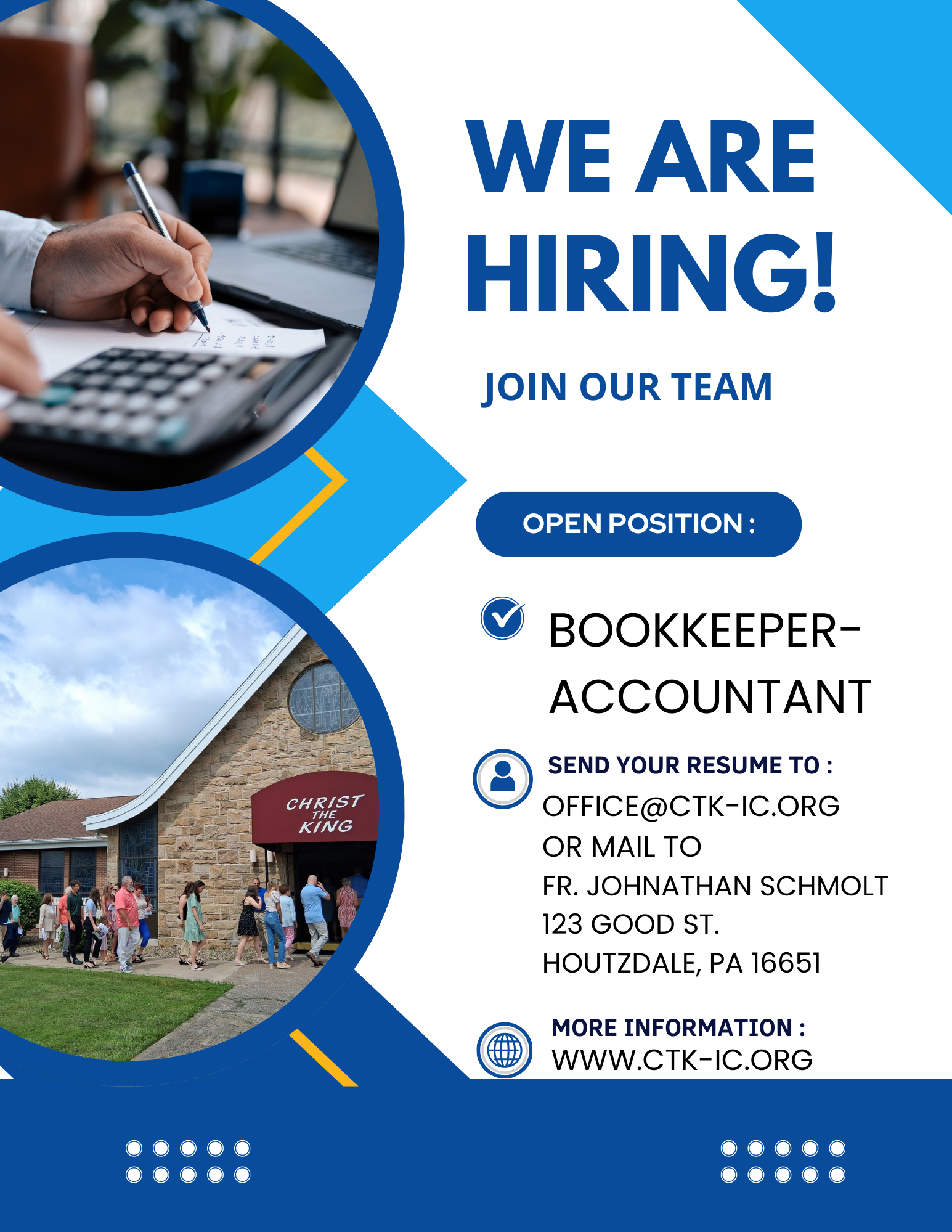 HELP WANTED: BookKeeper - Accountant
